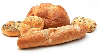 sweet homemade pastries on a white background