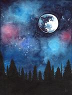 moon watercolour background