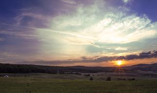 sunset dramatic clouds sky nature