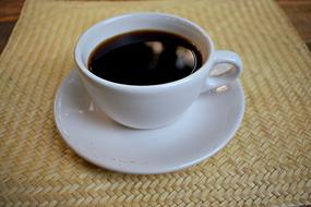 hot bitter coffee is delicious