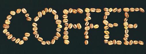 coffee bean lettering