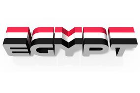 egypt red white white black 3D