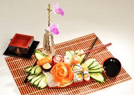 sliced cucumbers and food on the table