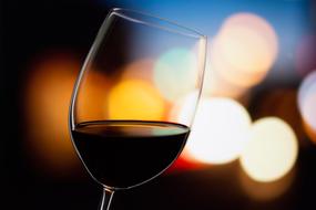 red strong wine in a glass