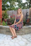 Female Teenager Girl in garden