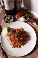 pasta in sauce on a plate
