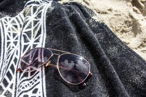 Beach Sun Glasses Towel