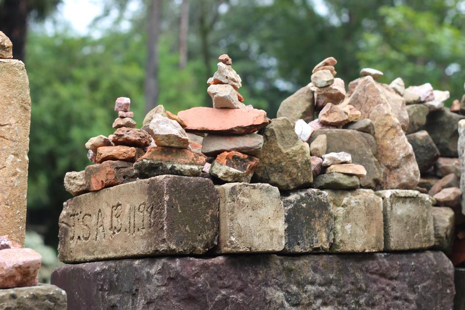 stone tower on the wall