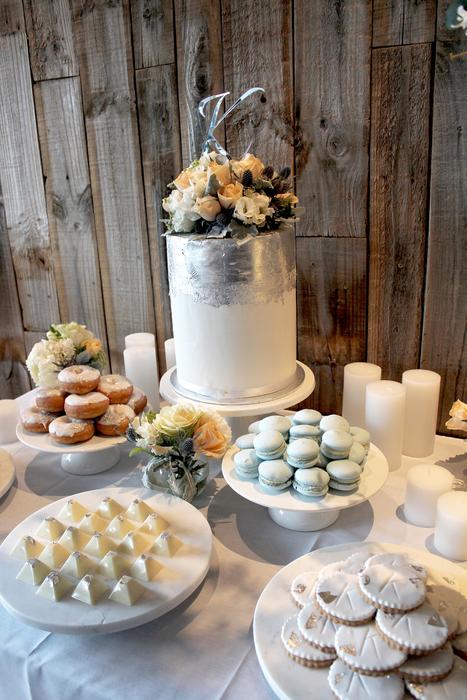 Sweet holiday desserts on the table