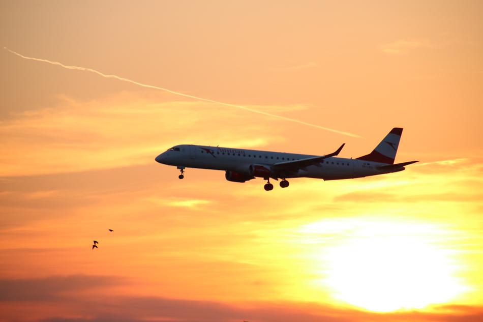 Aircraft Sunset Evening