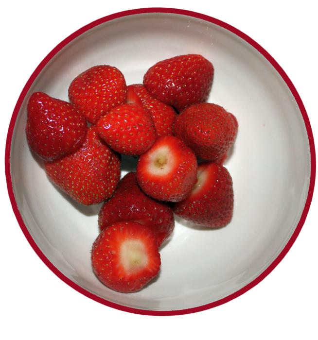 delicious healthy strawberries in a plate