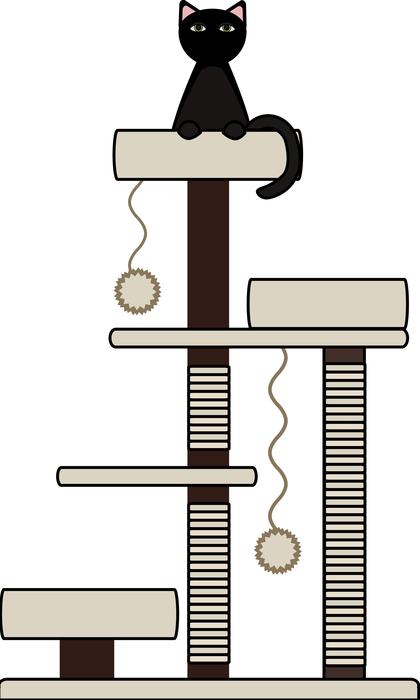 graphic cat tower pet