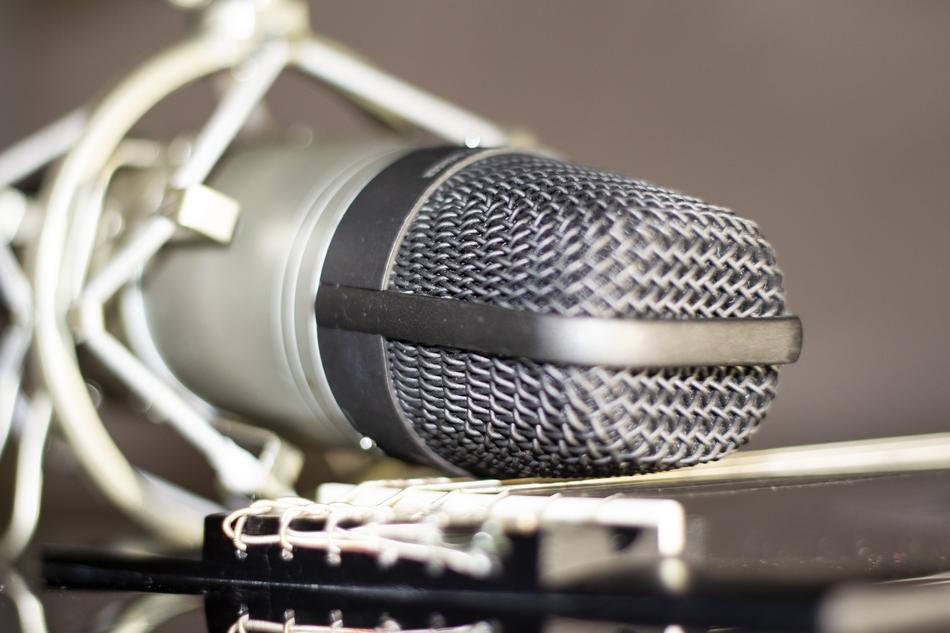 white microphone