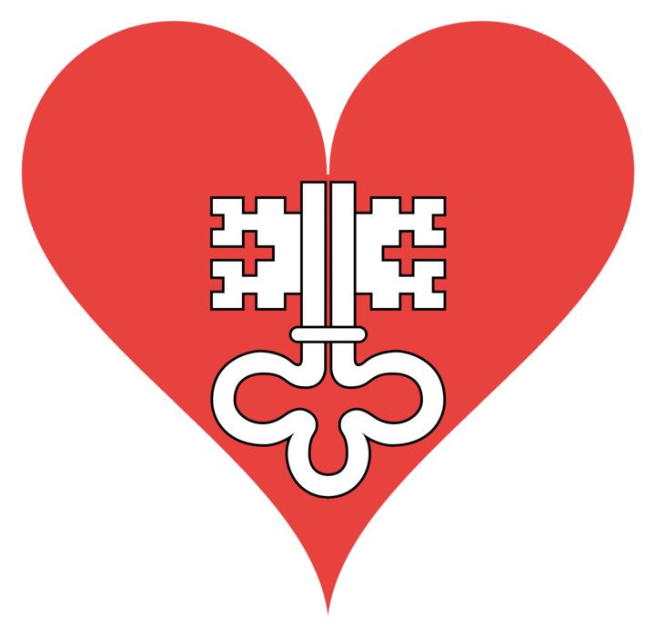 red heart with a white lock