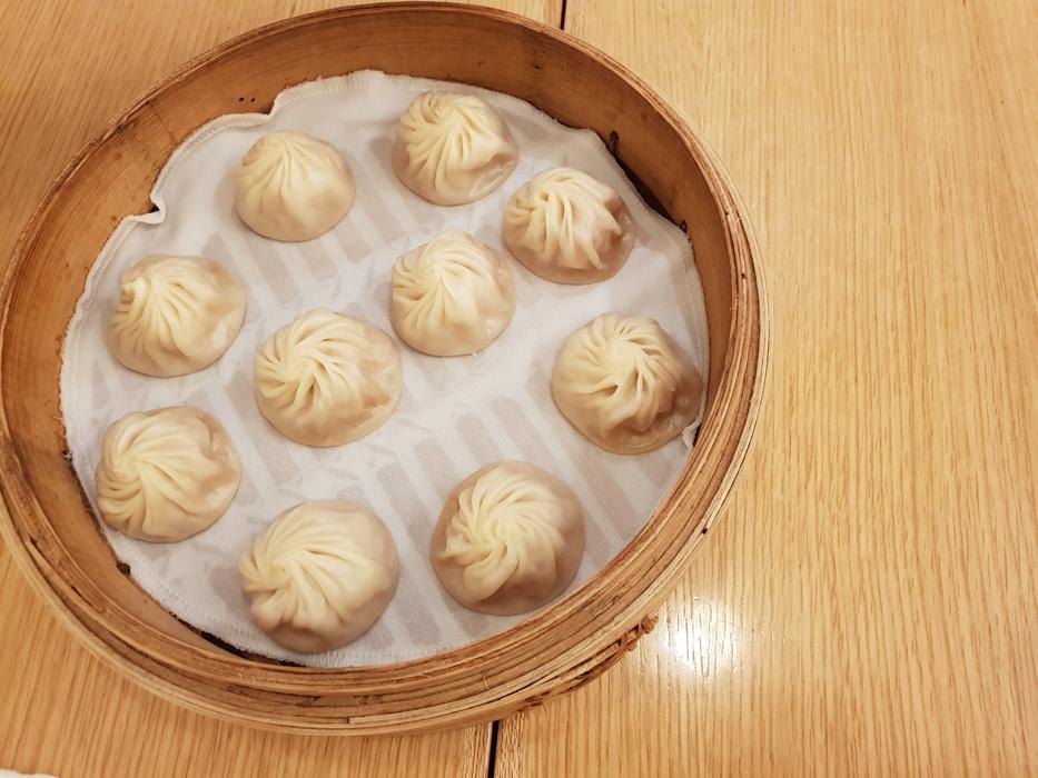 Delicious dumplings with meat in a bowl