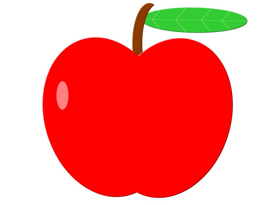 drawing of a colorful apple