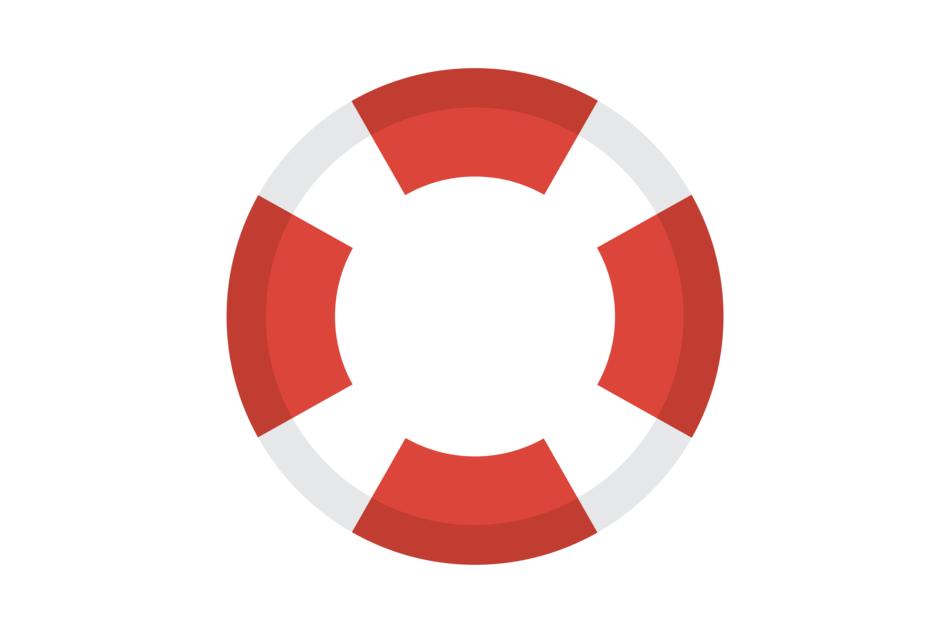 swimming lifebuoy red white drawing
