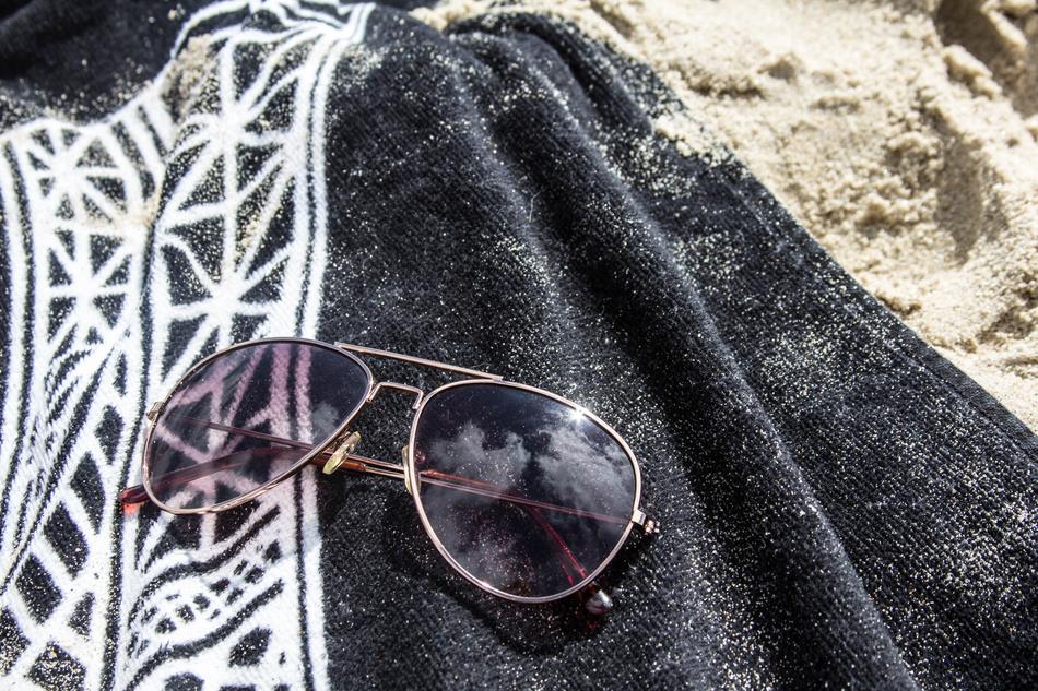 Beach Sun Glasses Towel