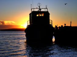 Boat Silhouette Sunset
