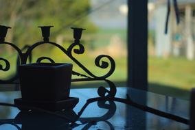 taking hot coffee on the table