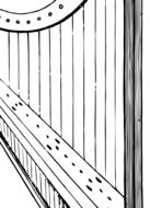 harp vintage music instrument drawing