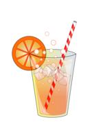 cold orange drink in a glass