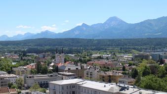 aerial view of the buildings