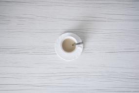 milk coffee in a white mug