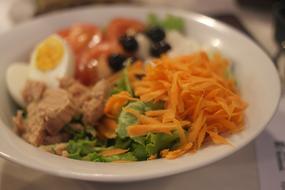 Boiled eggs and carrots