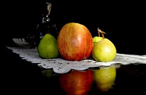 delicious fruit on the black table