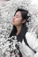 Women and White tree