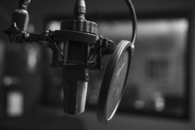 Microphone black and white