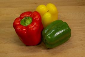 fresh paprika on the table