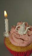 sweet cupcake with candles
