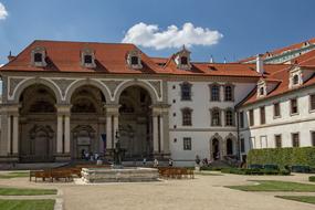 courtyard inside the building view