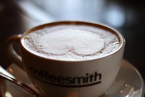 milk coffee with heart