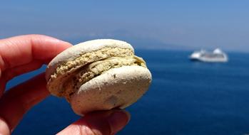 white dessert with the sea as a backdrop