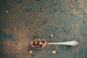 sugar candy in a spoon