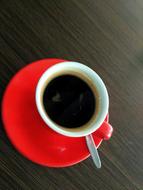 bitter coffee in a colorful mug