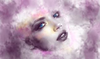 Color Cloud Girl Eye