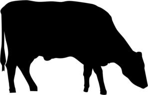 silhouette cow animal farm symbol