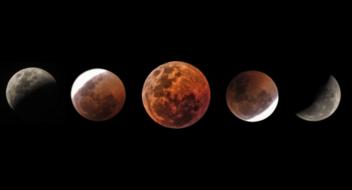 moon eclipse at sky astronomy