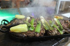 hot juicy meat with spices