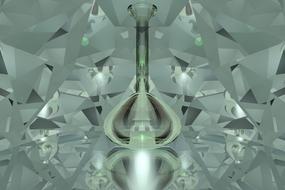 vase glass fractal mirror