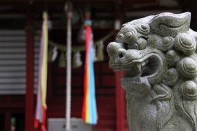 Shrine Guardian Dogs Japan Stone