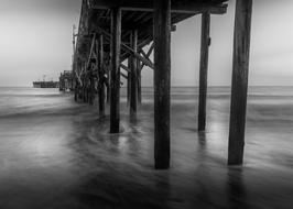Pier Santa Barbara Black And White