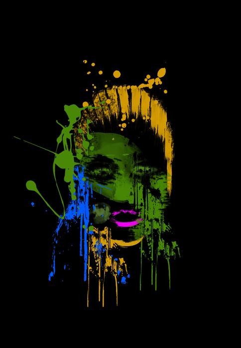 graffiti face night