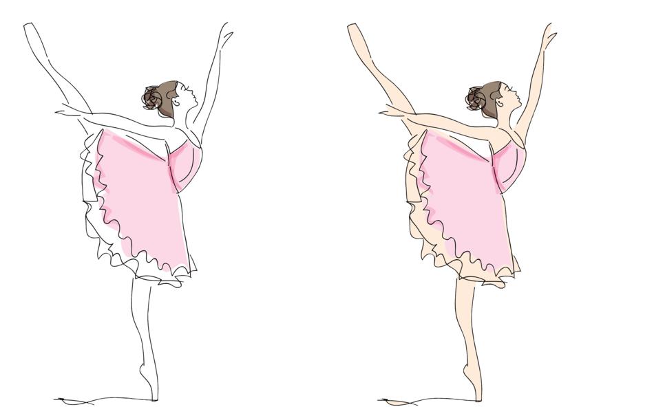 ballerina girl in a dress