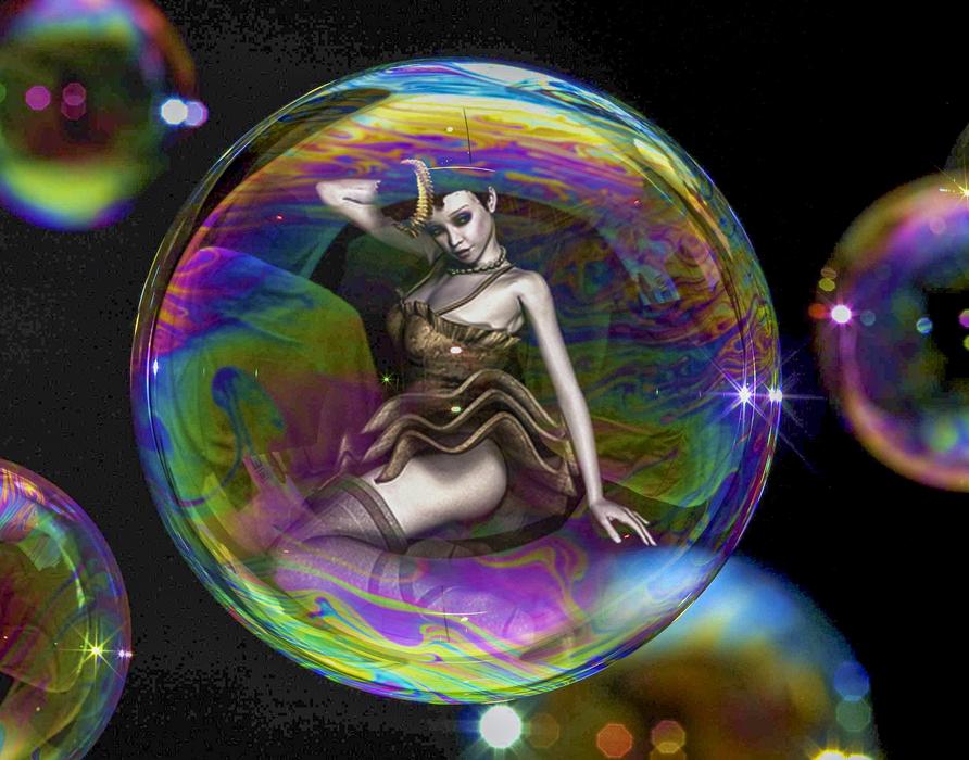 there's a girl in a bubble