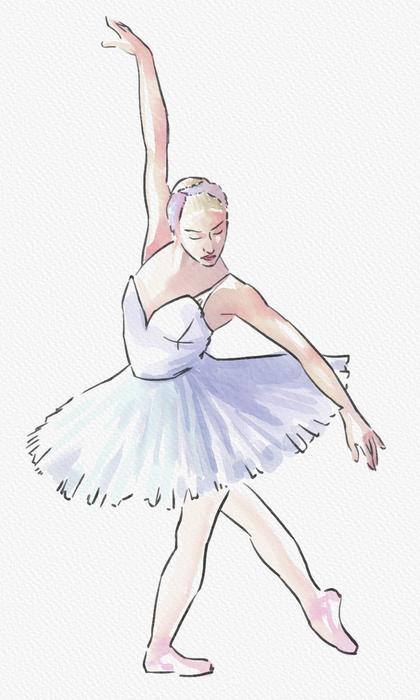 a beautiful ballerina in a dress